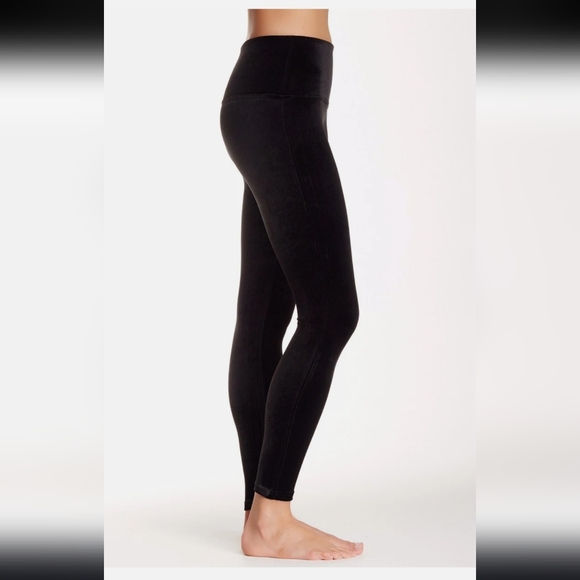 SPANX Womens Velvet Sleek Black Tummy control Leggings Size M - Picture 7 of 14